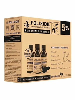 Folixidil 5% (Фоликсидил) лосьон от выпадения волос 3фл(180мл)